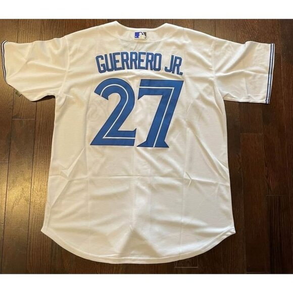 MLB Toronto Blue Jays  Vladimir Guerrero Jr Sewn #27 Jersey 4XL White NWT - Picture 2 of 3